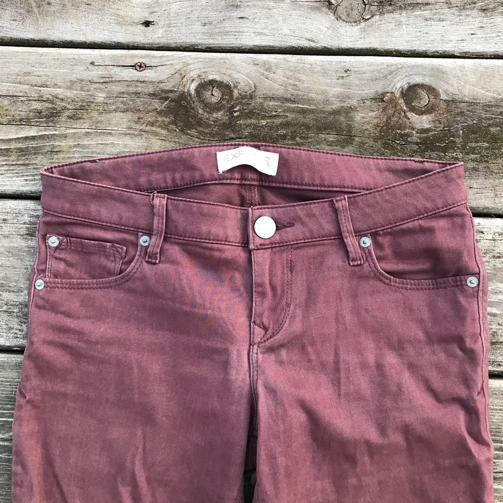 Express Mauve Super Skinnies - Picture 1 of 6